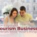 Starting a tourism business? Learn five essential tips before launching. The image features a young traveling couple with luggage, representing the tourism industry and the importance of planning for a successful travel business.