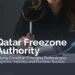 Qatar Freezone Authority promotional image highlighting growth in emerging technologies, logistics, industry, and maritime sectors.